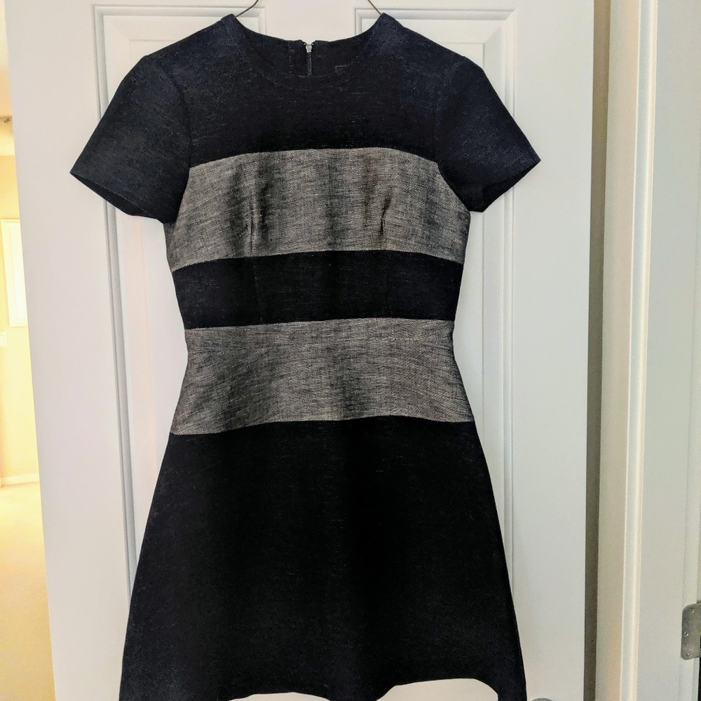 New BCBG navy and grey dress. Size 6.